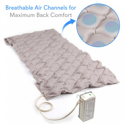 SereneLife Twin Inflatable Hospital Bed Bubble Pad Air Mattress w/ AC Pump(Used) - VMInnovations