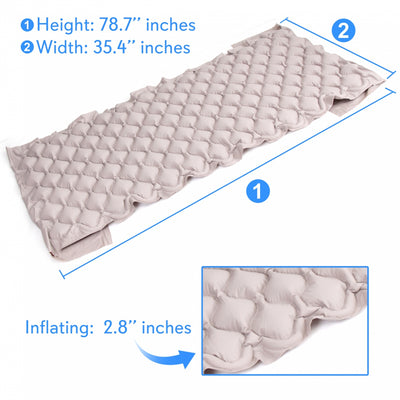 SereneLife Twin Inflatable Hospital Bed Bubble Pad Air Mattress w/ AC Pump(Used)