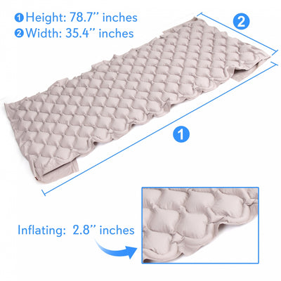 SereneLife Twin Inflatable Hospital Bed Bubble Pad Air Mattress w/ AC Pump(Used) - VMInnovations