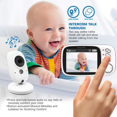 SereneLife Wireless Portable Camera & Video Display Baby Monitor System (4 Pack)
