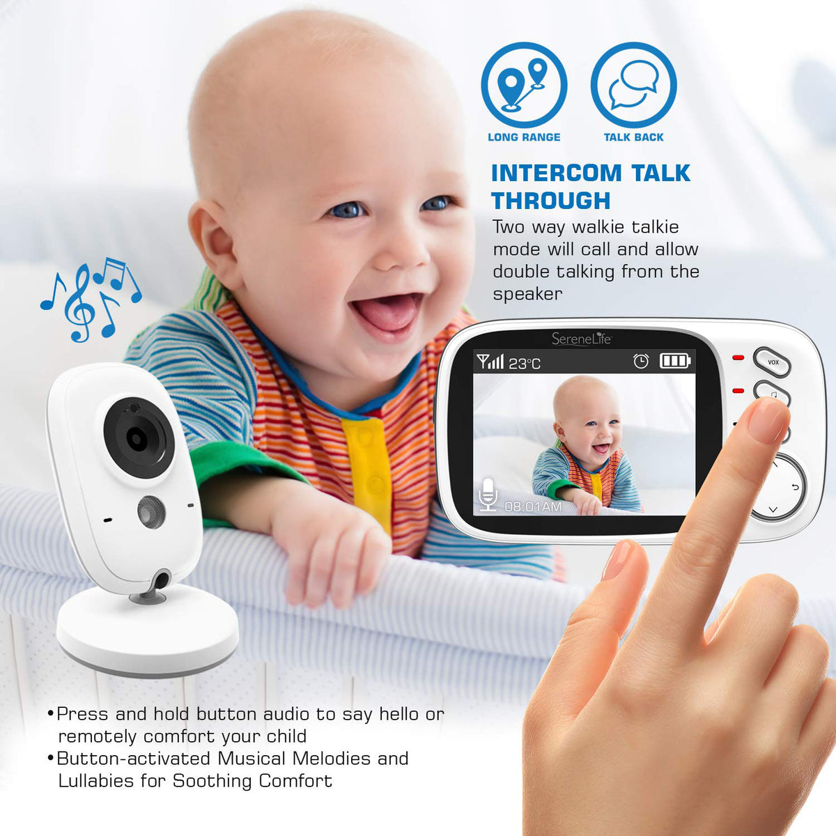 SereneLife Wireless Portable Camera & Video Display Baby Monitor System (2 Pack) - VMInnovations