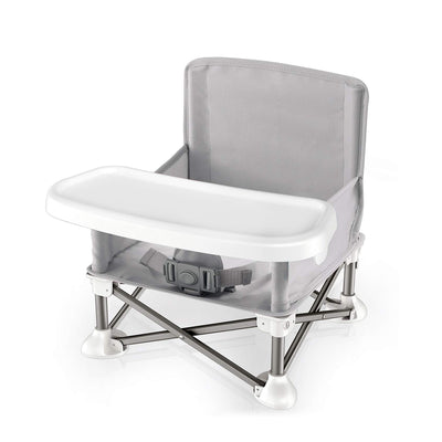 SereneLife SLBS66 Portable Baby Toddler Folding Booster Seat Feeding Chair, Gray - VMInnovations