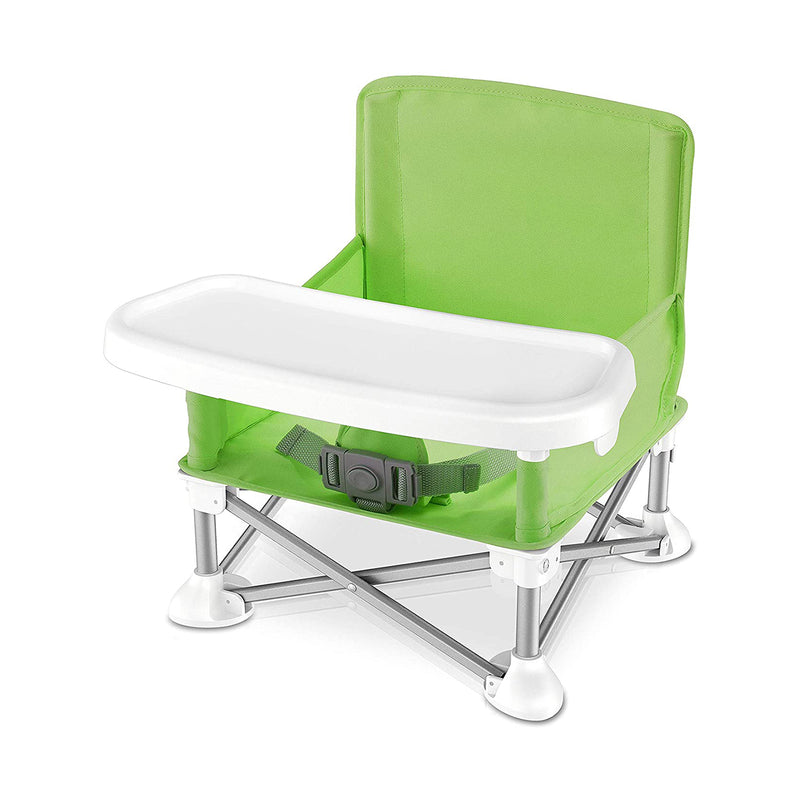 SereneLife Baby Toddler Folding Booster Seat Feeding High Chair, Green (4 Pack)