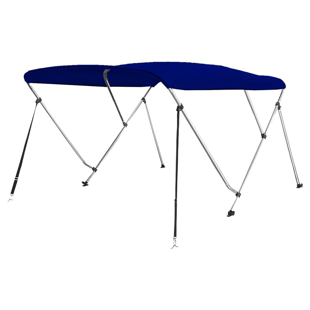 SereneLife 3 Bow Bimini Top Boat Cover with Double Walled Frame, Blue (Used)