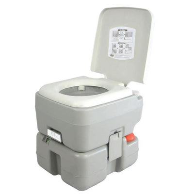 SereneLife 5.3 Gallon Portable Flushing Indoor Outdoor Travel Camping RV Toilet