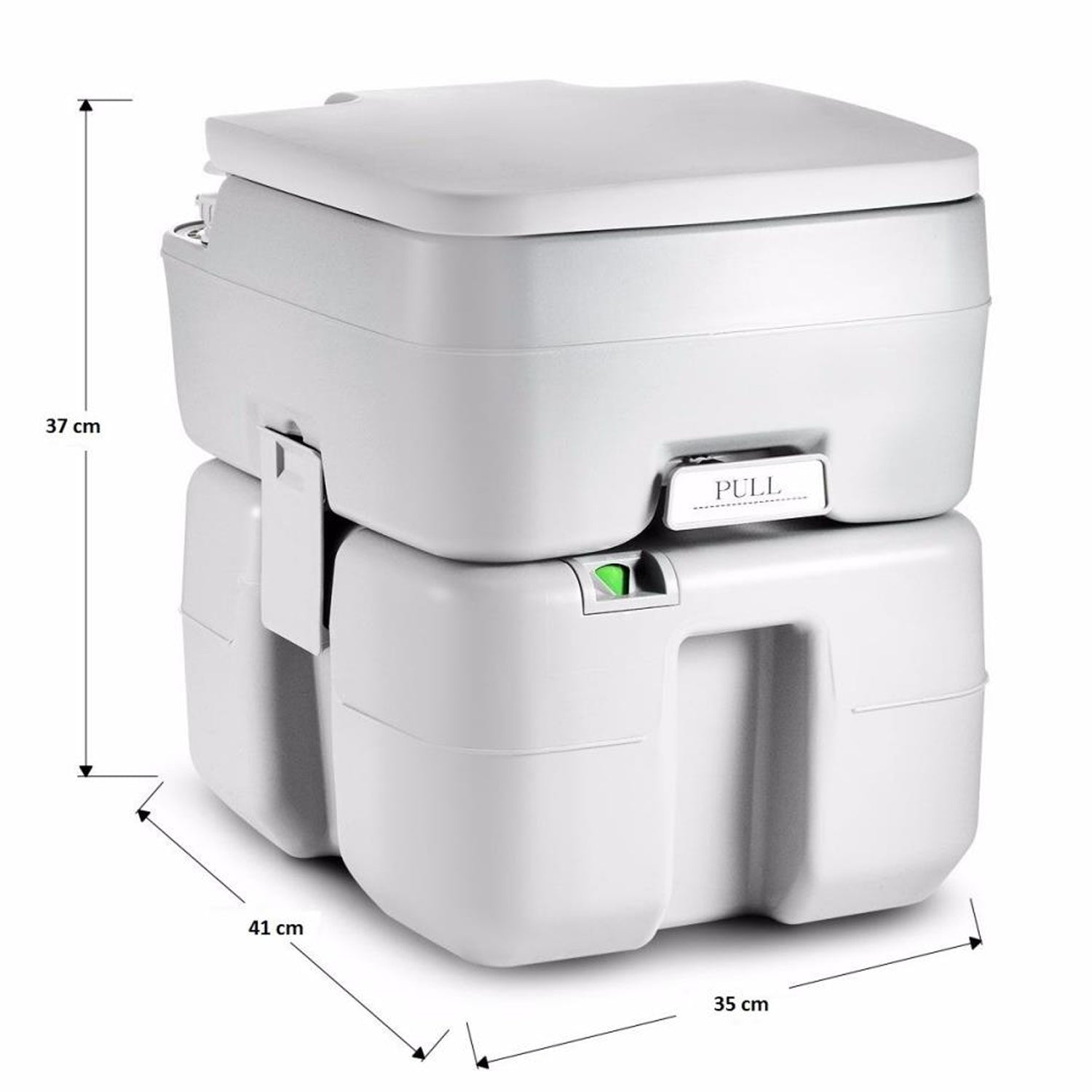 SereneLife 5.3 Gallon Portable Flushing Indoor Outdoor Travel Camping RV Toilet - VMInnovations