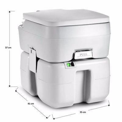 SereneLife 5.3 Gallon Portable Flushing Indoor Outdoor Travel Camping RV Toilet