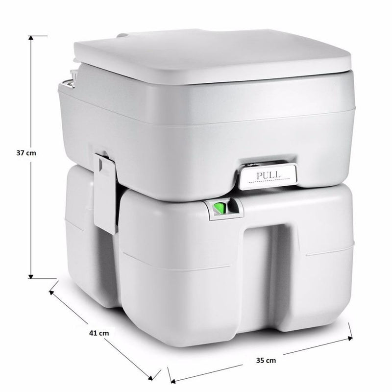 SereneLife 5.3 Gallon Flushing Indoor Outdoor Travel Camping RV Toilet(Open Box)