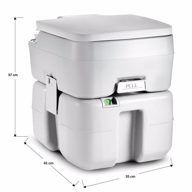 SereneLife 5.3 Gallon Portable Flushing Travel Camping RV Toilet (Used)