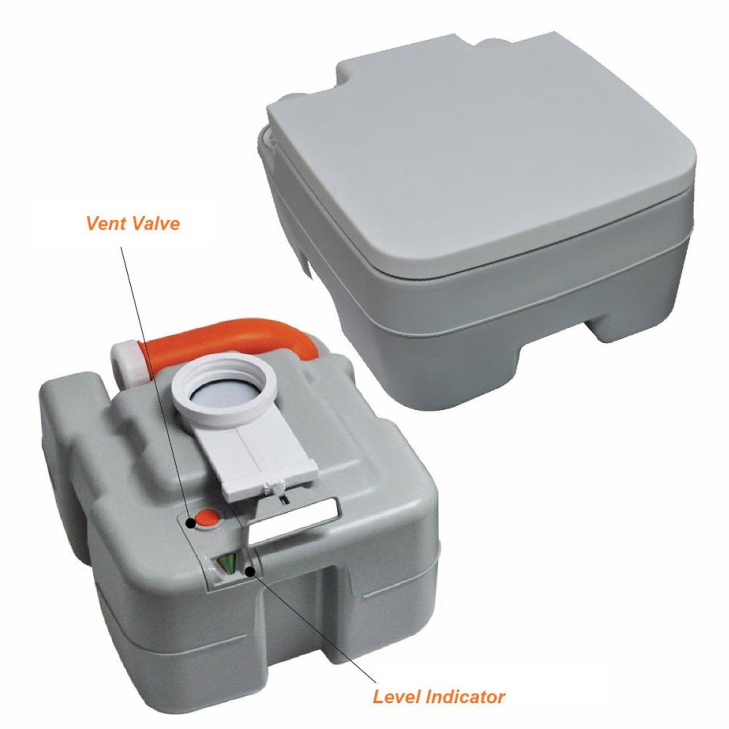 SereneLife 5.3 Gallon Portable Flushing Travel Camping RV Toilet (Used) - VMInnovations