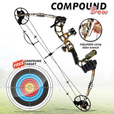 SereneLife Right Handed Complete Compound Target Practice Bow Package (2 Pack)