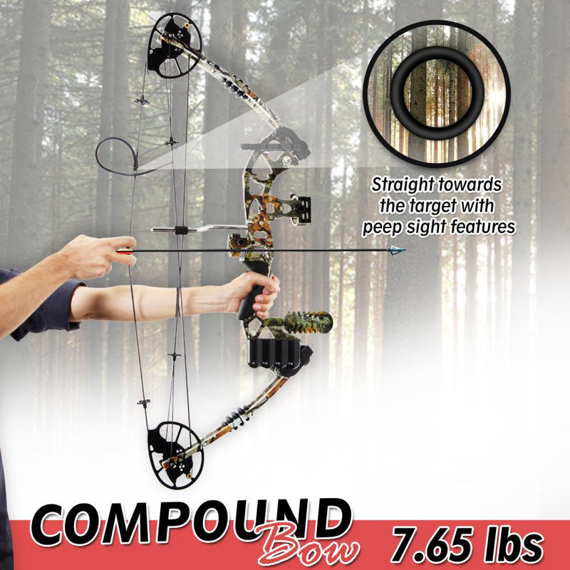 SereneLife Right Handed Complete Compound Target Practice Bow Package (2 Pack)