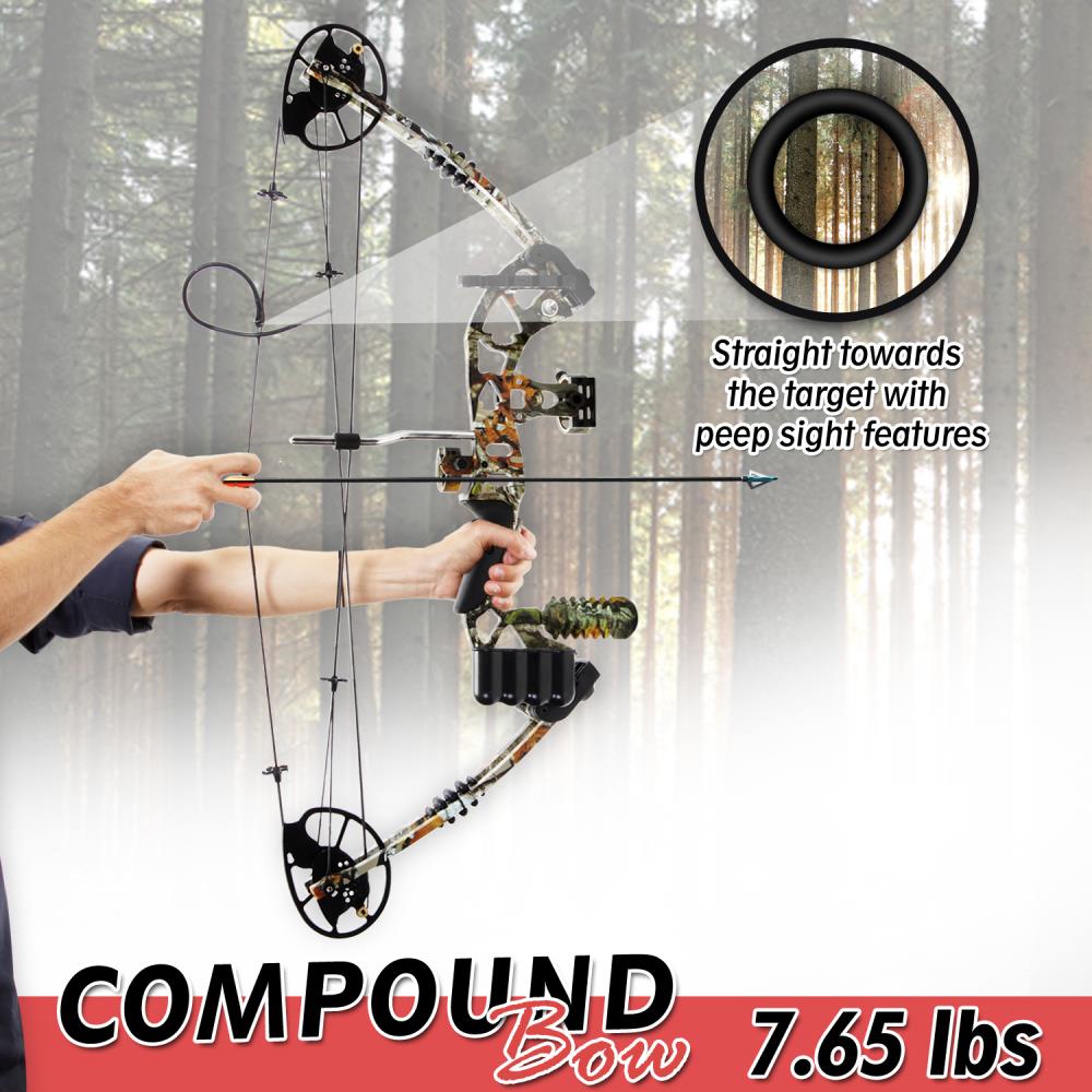 SereneLife Right Handed Complete Compound Target Practice Bow Package (2 Pack) - VMInnovations