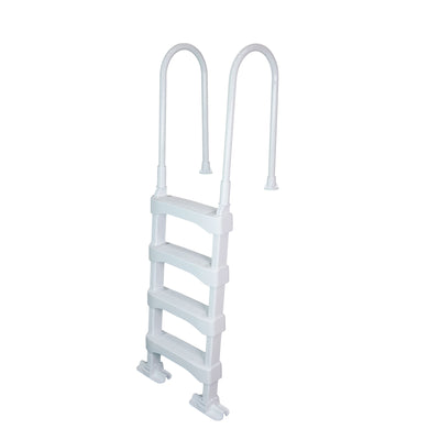 Vinyl Works 4 Step Ladder for 60 Inch Pool Walls w/ Swimming Pool Ladder Mat