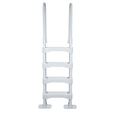Vinyl Works 4 Step Ladder for 60 Inch Pool Walls w/ Swimming Pool Ladder Mat