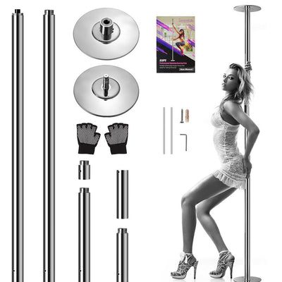 SereneLife Portable Adjustable Height Spinning Static Fitness and Dancing Pole
