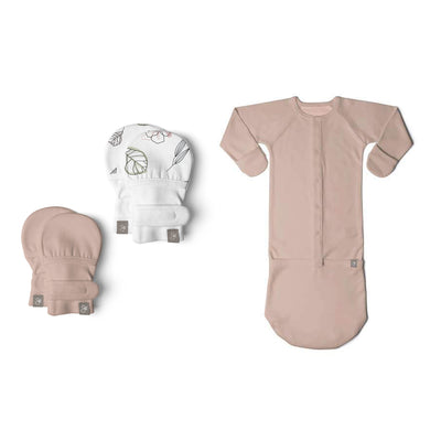 Goumikids 0-3M Baby Sleeper Gown Pajamas and No Scratch Infant Mittens (2 Pairs) - VMInnovations