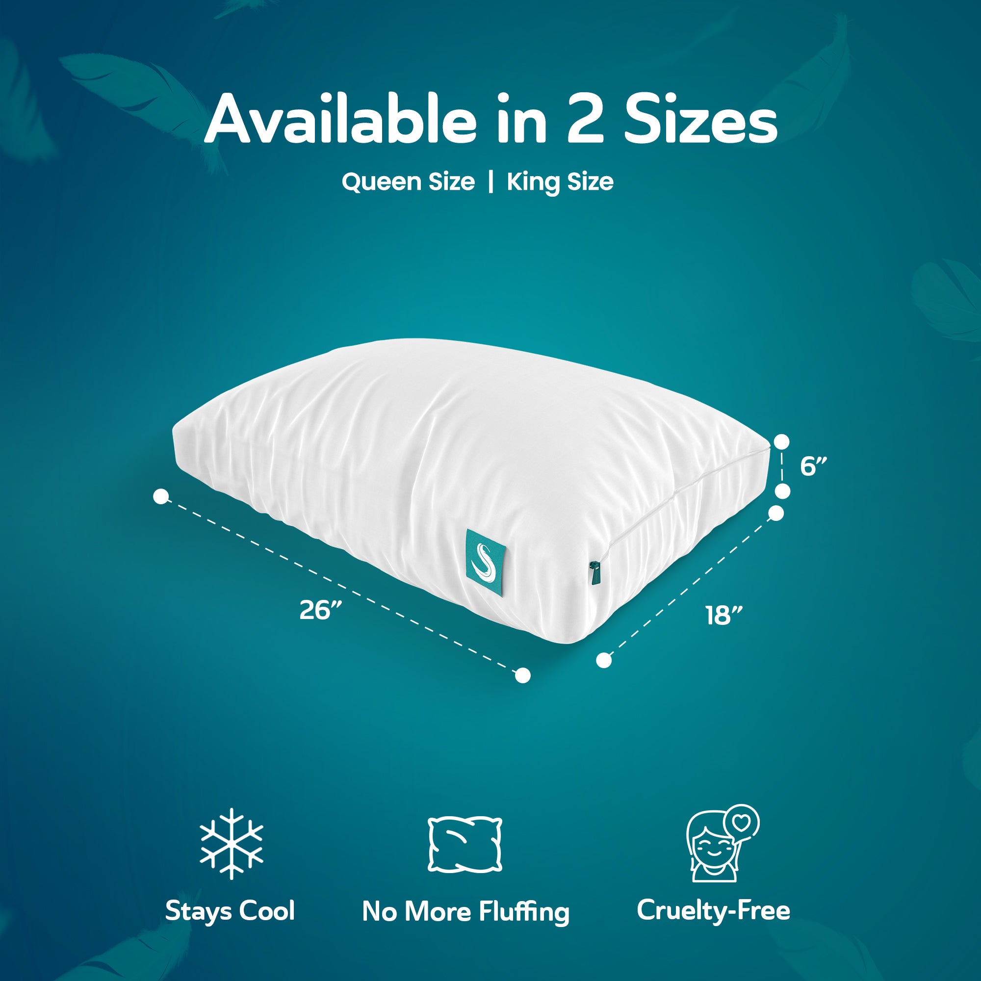 Sleepgram Bed Support Sleeping Pillow with Microfiber Cover, Queen Size (Used)