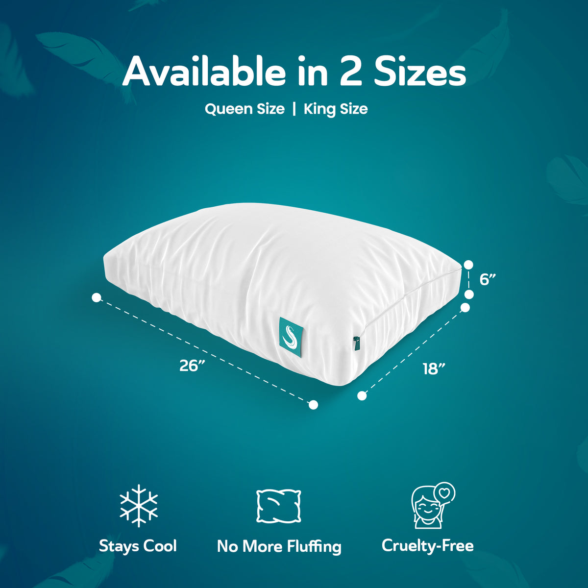 Sleepgram Bed Support Sleeping Pillow with Microfiber Cover, Queen Size (Used) - VMInnovations