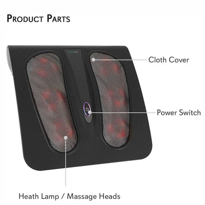 SereneLife Home Spa Deep Kneading Heat Therapy Shiatsu Foot Massager (2 Pack)