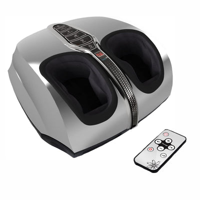 SereneLife Shiatsu Therapy Foot Massager with Remote Control, Silver (2 Pack)