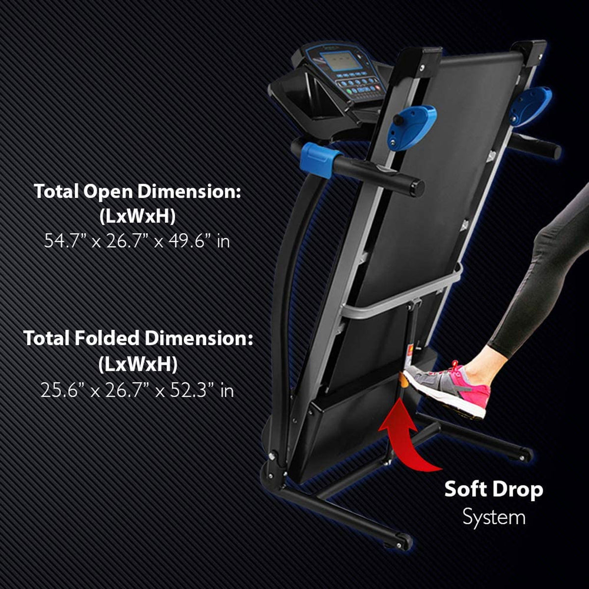SereneLife Home Gym Fitness Equipment Smart Digital Folding Treadmill (4 Pack)