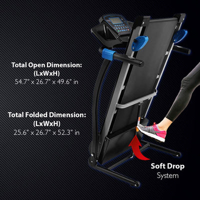 SereneLife Home Gym Fitness Equipment Smart Digital Folding Treadmill (4 Pack)