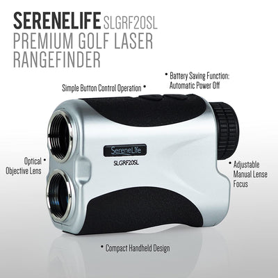 SereneLife SLGRF20SL Standard Laser Range Finder Digital Distance Meter (2 Pack)
