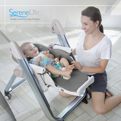 SereneLife SLHC62 Baby Toddler Booster Seat Feeding High Chair, Gray (2 Pack) - VMInnovations