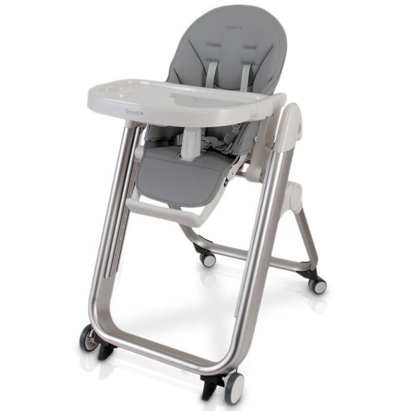 SereneLife SLHC62 Baby Toddler Booster Seat Feeding High Chair, Gray (2 Pack)