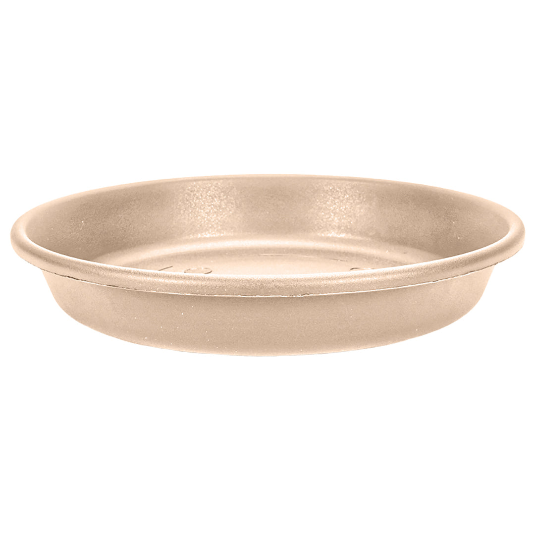 HC Companies Classic Plastic 10 Inch Round Flower Pot Plant Saucer, Sandstone