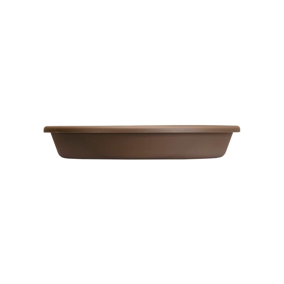 The HC Companies 16.3 Inch Plastic Planter Saucer for Classic Pots, Chocolate