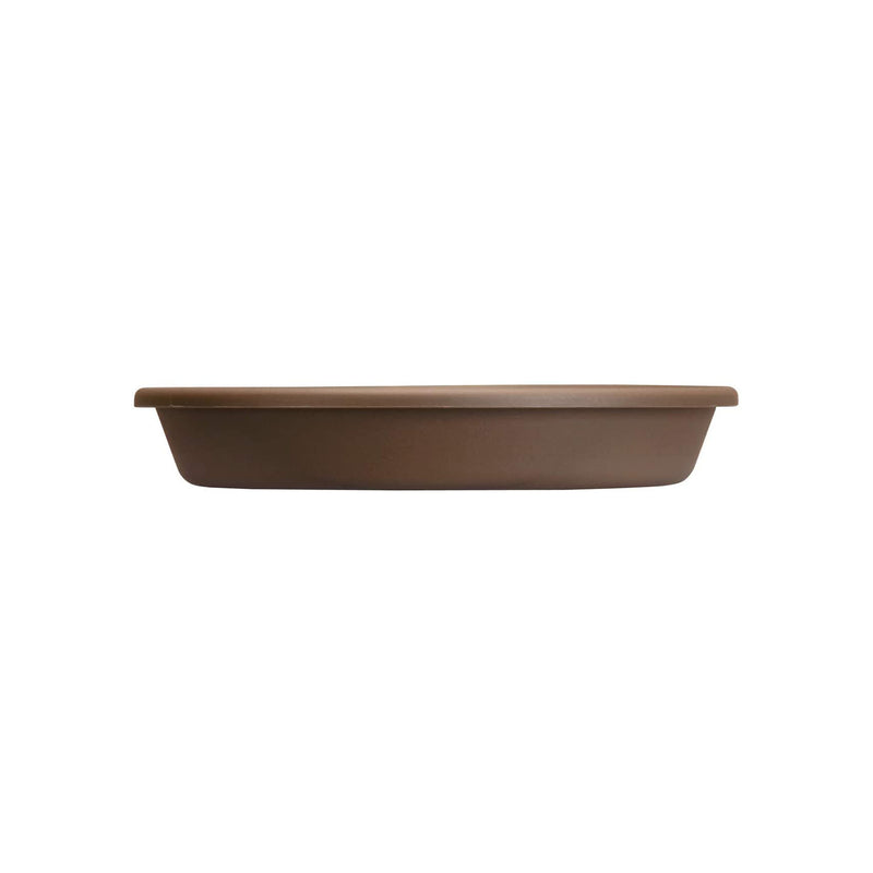 The HC Companies 16.3 Inch Plastic Planter Saucer for Classic Pots, Chocolate
