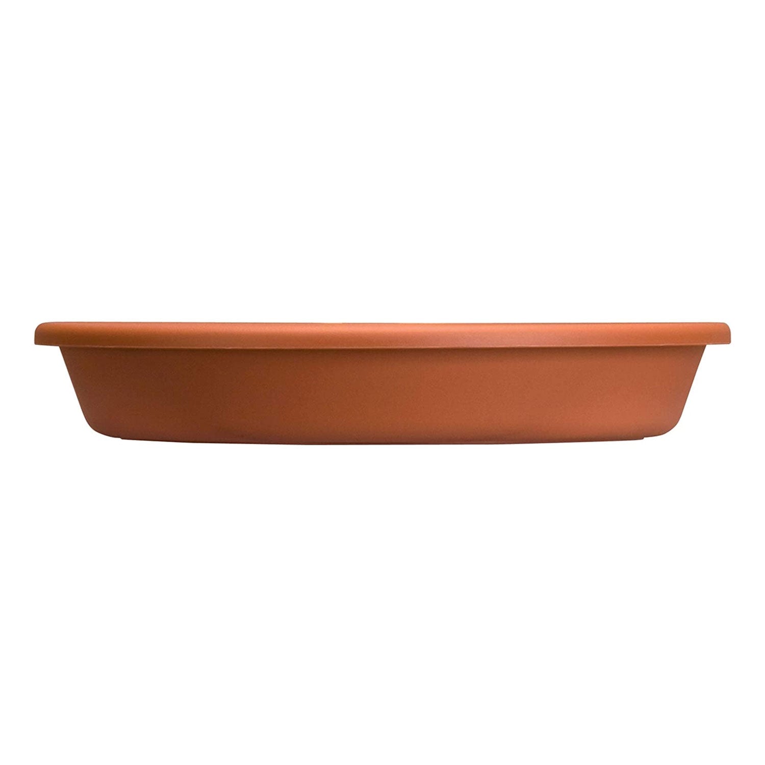 HC Companies Classic Plastic 16 Inch Round Plant Drip Tray Saucer, Terracotta - VMInnovations