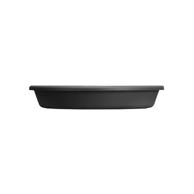 HC Companies Classic 21.13 Inch Round Saucer Tray for 24 Inch Flower Pots, Black