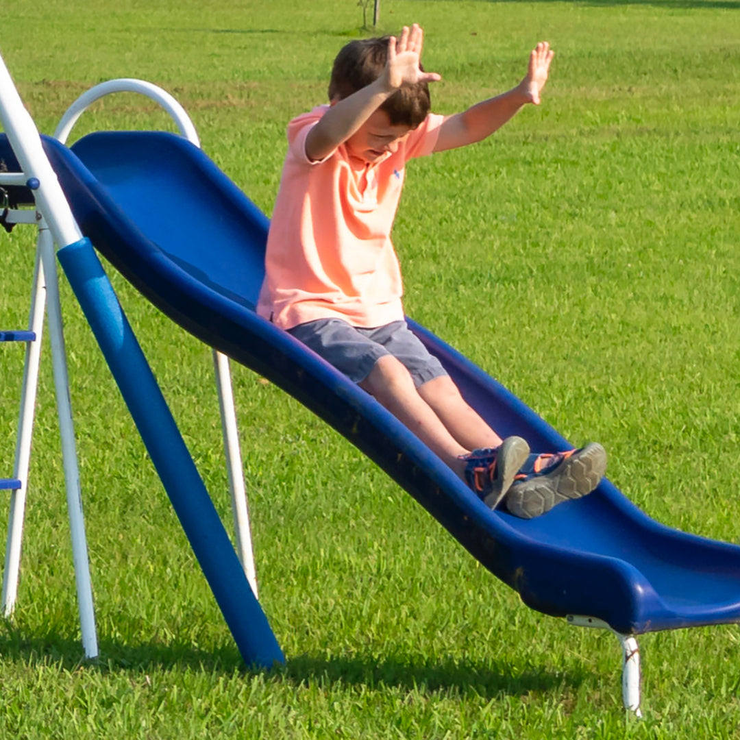 XDP Recreation All Star Kids Playground Outdoor Swing Set, Multicolor (Open Box) - VMInnovations