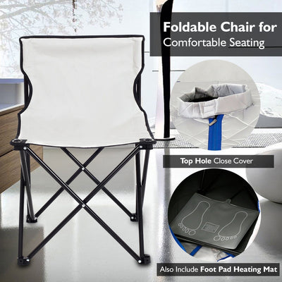 SereneLife Portable Infrared Home Spa Steam Sauna with Foot Heating Pad (2 Pack)