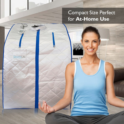 SereneLife Portable Infrared Home Spa Steam Sauna with Foot Heating Pad (4 Pack)