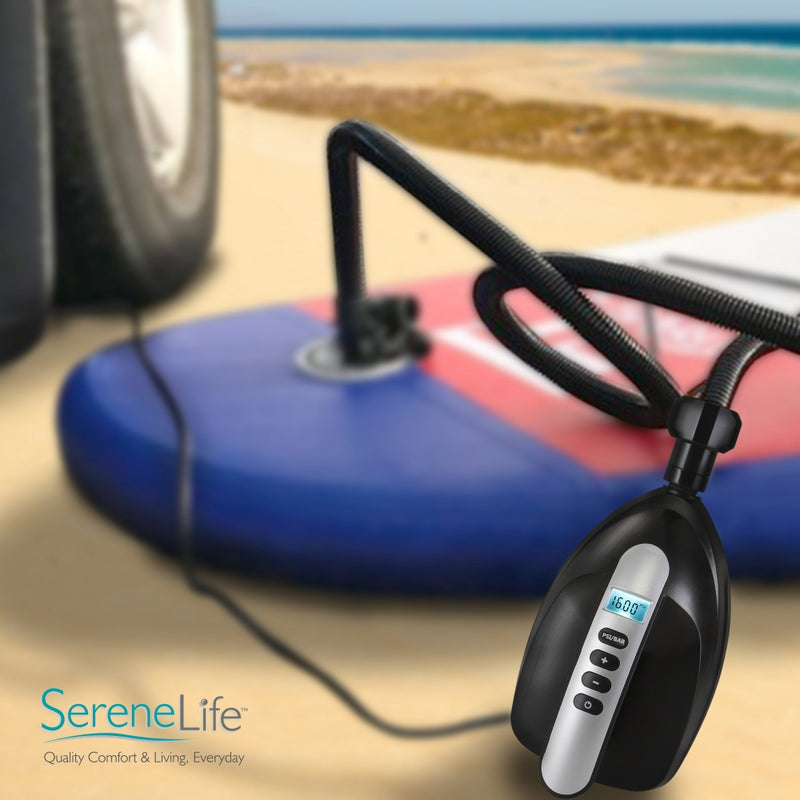 SereneLife Electric 110W 12Volt Quick Air Inflator and Deflator for Watersports