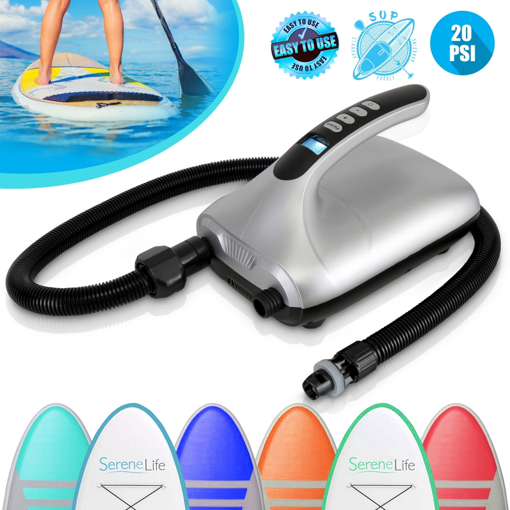 SereneLife Digital Air Pump Inflator Compressor for SUP Paddleboards (Open Box)