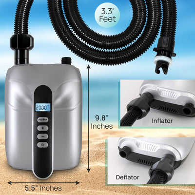 SereneLife Digital Air Pump Inflator Compressor for SUP Paddleboards (Open Box) - VMInnovations