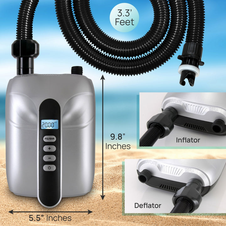 SereneLife Digital Air Pump Inflator Compressor for SUP Paddleboards (Open Box)