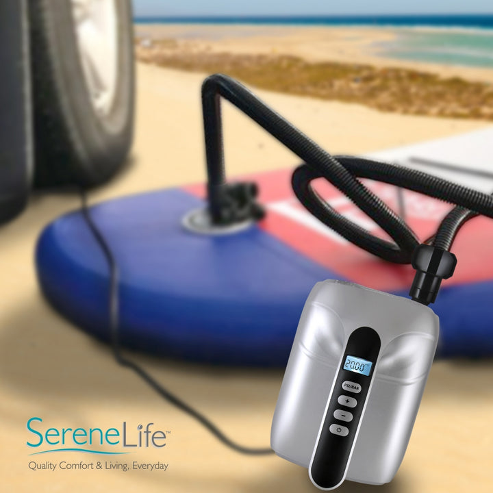 SereneLife Digital Air Pump Inflator Compressor for SUP Paddleboards (Open Box)
