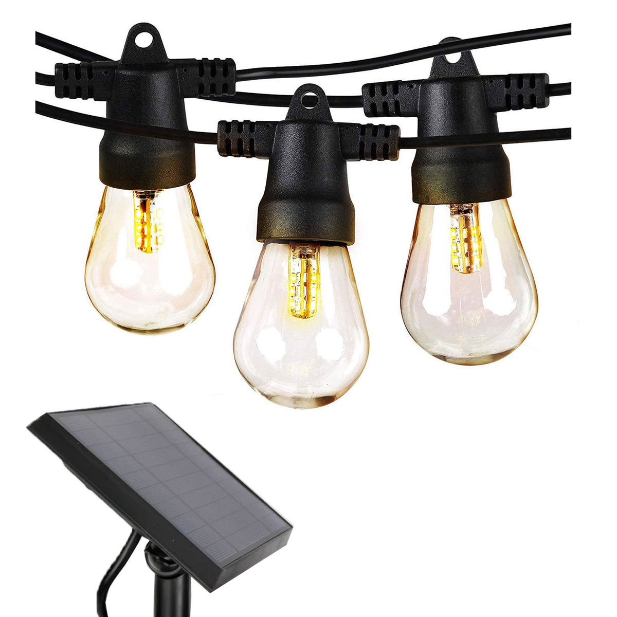 Brightech 48 ft Weatherproof Solar Powered LED Patio String Lights Kit (Used)