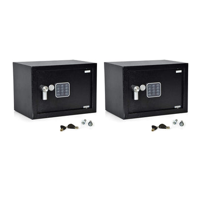 SereneLife SLSFE14 Fireproof Digital Combination Safe Box with Keys (2 Pack) - VMInnovations