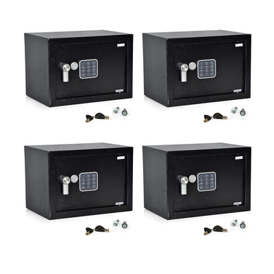 SereneLife SLSFE14 Fireproof Digital Combination Safe Box with Keys (4 Pack) - VMInnovations
