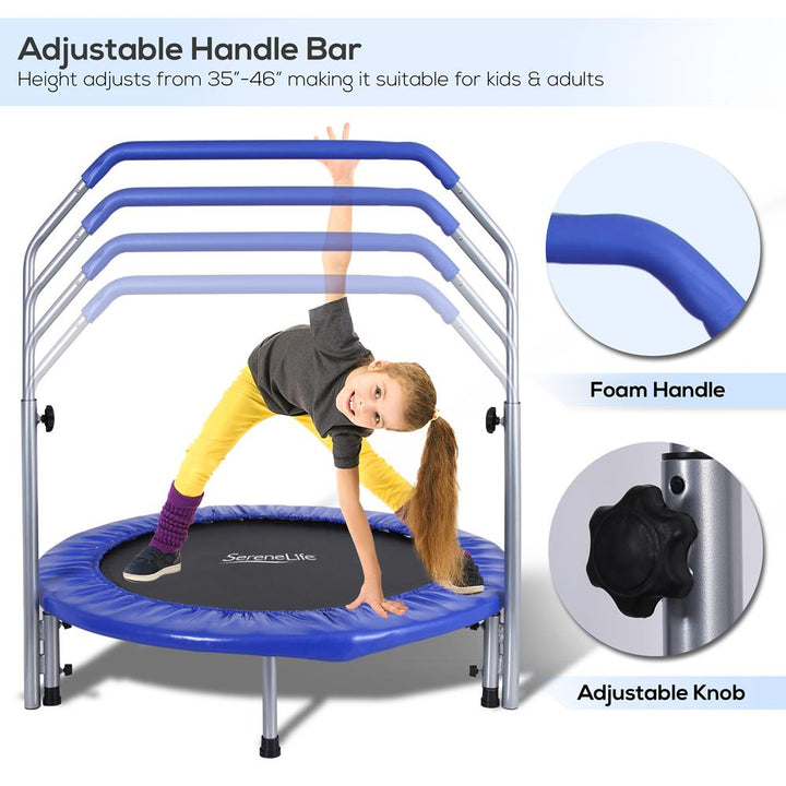 SereneLife 40 Inch Highly Elastic Jumping Sports Trampoline, Adult Size (Used)