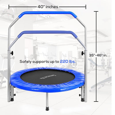SereneLife 40 Inch Highly Elastic Jumping Sports Trampoline, Adult Size (Used) - VMInnovations
