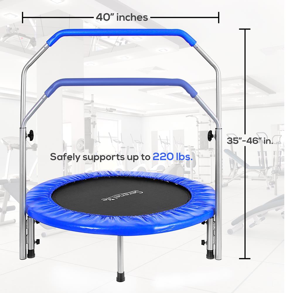 SereneLife 40 Inch Portable Highly Elastic Jumping Sports Trampoline, Adult Size