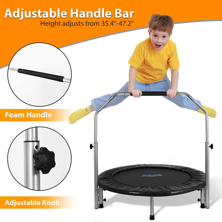 SereneLife 40 Inch Portable Pro Aerobics Jumping Sports Trampoline, Adult Size